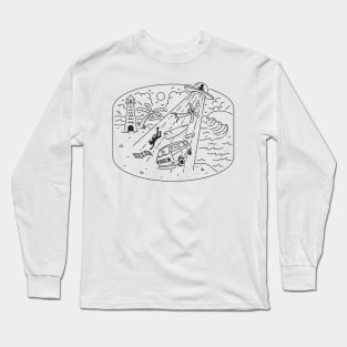 Alien abduction stories at the beach Graphic Tee Long Sleeve T-Shirt